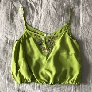 Bar III Silk Crop Top